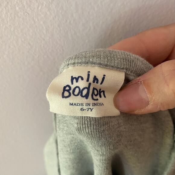 Mini Boden Girls 6-7 Years Gray Patchwork Swan Princess Long Sleeve Shirt Cotton - Picture 2 of 7